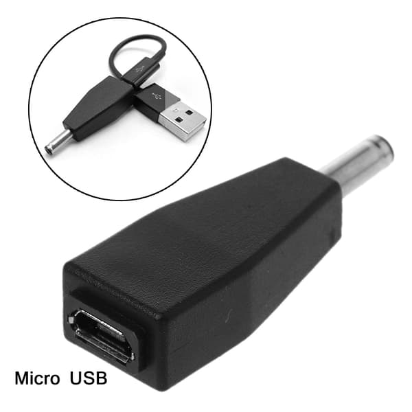 Laptop Konverter Stik Micro USB Hun til DC 3.5x1.35mm Han Strømstik