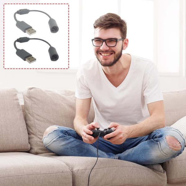 USB-konverteringskabel til kablet controller PC-gamingtilbehør Black