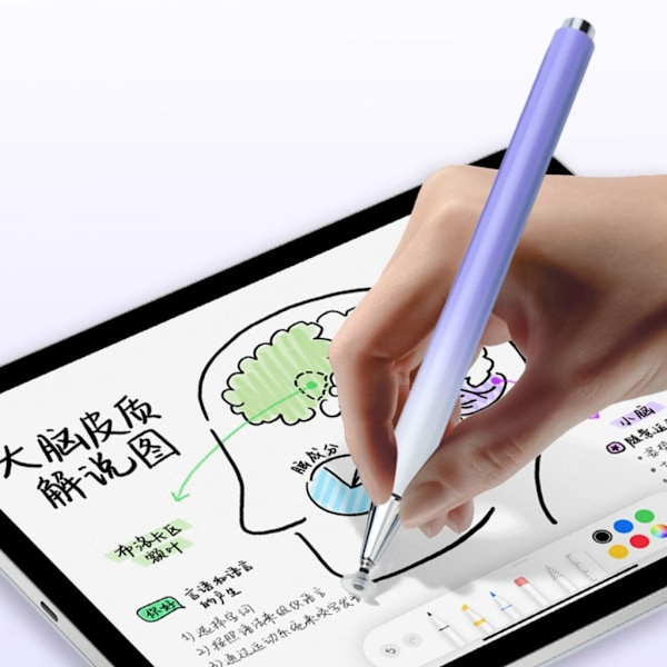 Universell Stylus Penna för Surfplattor Mobiltelefon Pekpenna Magnetisk Stängning Stylus Fantasy purple Single use
