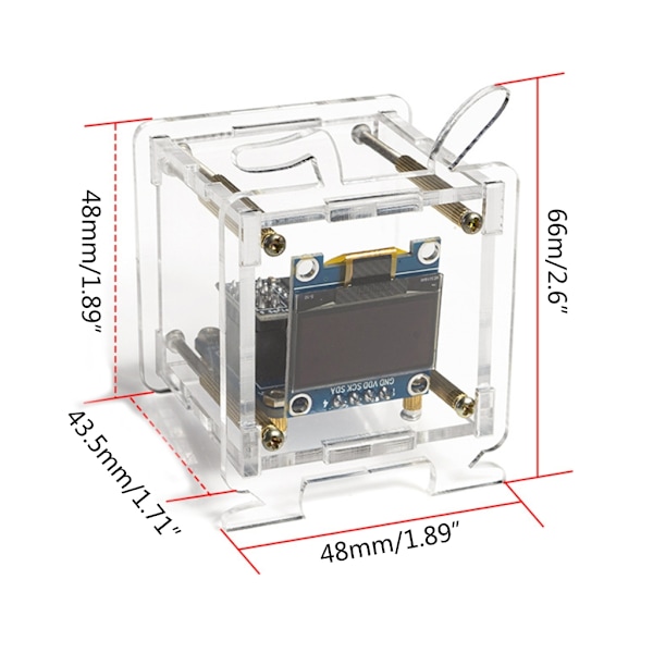 WiFi Klockmodul OLED Display DIY Tid Datum Temperatur Luftfuktighet Väderprognosindikator DC5V Klocka