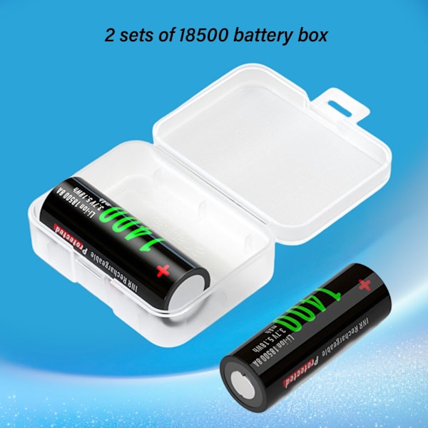 Durability18500 Batterifodral, Bärbar Hårt Plastfodral Damm- & Fuktsäkert Förvaringslåda för 18500 Batteri Utomhusbruk