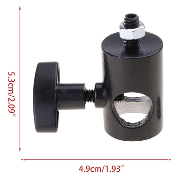 Hurtigadapter Konverter til Lysstativ Speedlight 3/8 Tommer Stud til 1/4 Tommer White Color 45661