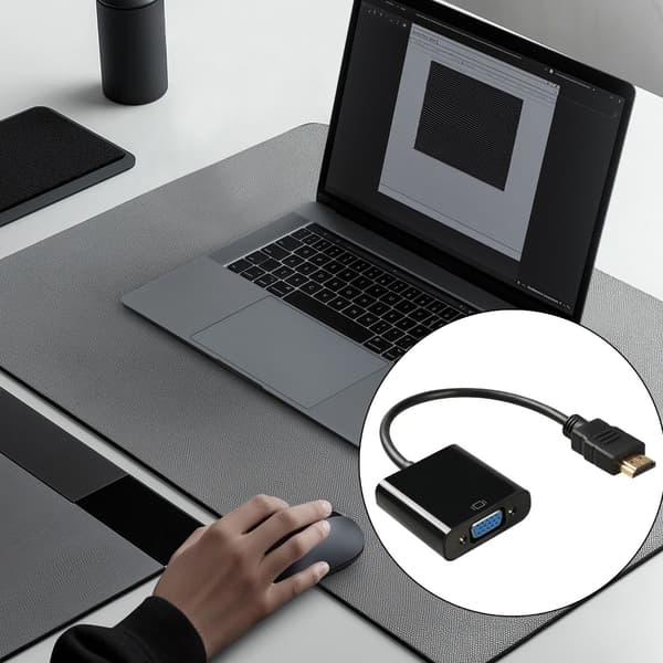 Holdbare HDMIs til VGA-adapter for problemfri video- og lydtransmission White With audio