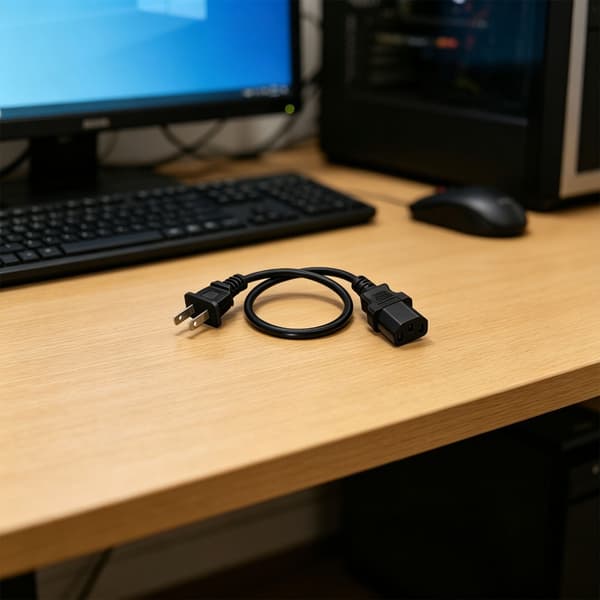 NEMA1 15P til IEC320 C13 Strømkabel 40 cm Kort Kabel 40 cm US til C13 Strømkabel til Desktop-enheder og Strømadaptere