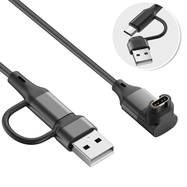 Strømadapter Magnetisk Kontakt USB/USB C Ladekabel Ledning for 8/7/6/5 Klokke null - Elbow
