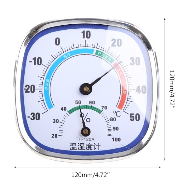 Analog Termometer Hygrometer Temperaturmätare Luftfuktighetsmätare Inomhus Utomhus