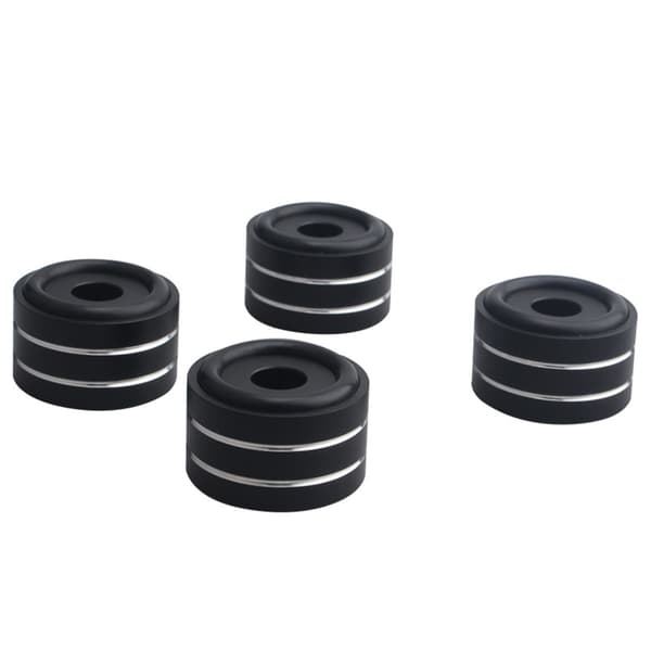 4PCS Högtalare Halkfria Fästfötter Isolering Absorberar Stöt Förstärkarbas Silver