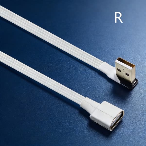 Kort Lang USB 2.0 Forlængerkabel Flere Længdeindstillinger og Bøjede Hoveder til Computerudstyr 3m - LE