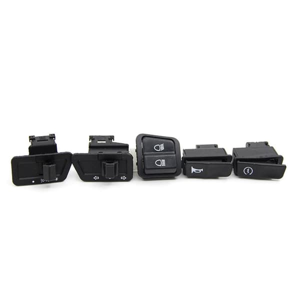 5 stk. motorsykkelknappbrytere sett frontlys horn dimmer blinklys startbrytere null - B
