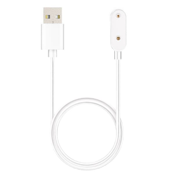 Hurtig og praktisk opladerkabel til Band 6 ur, magnetisk forbindelse, smartwatch opladerdock, strømkabel White