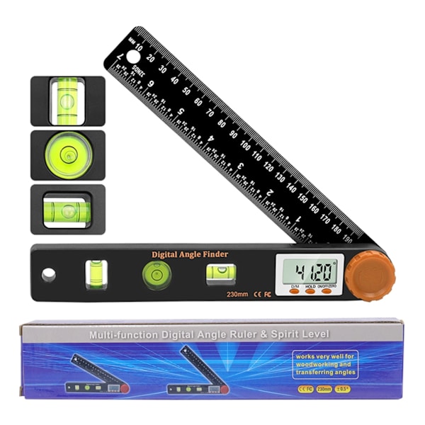 Goniometer Vinkelmätare - Digital Display Vikbar - Mäthjälpmedel Vinkel Linjal