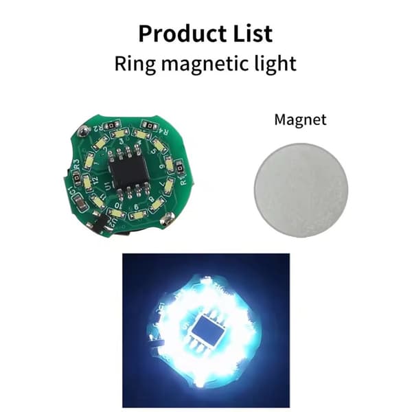 LED-lys med magnetisk kontrol DIY 3D-printmodeldelringe/enkelt/Y-form LED-lystilbehør til Voron AD5M null - Single LED