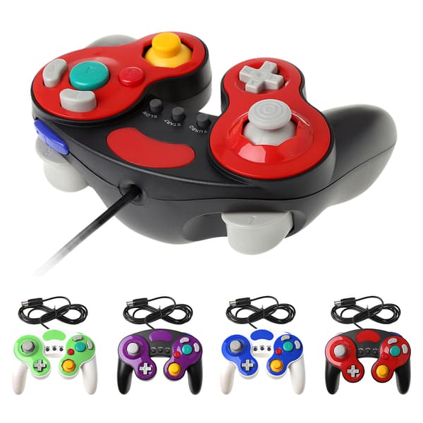 Klassisk analog kablet spilcontroller Pro til NGC GameCube fjernbetjening Purple