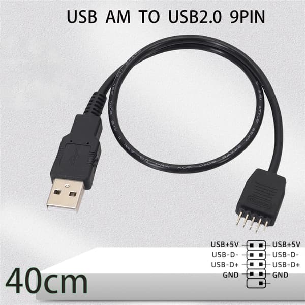 Pålideligt USB A han til 9-bens bundkortstik kabel til Bluetooth-kompatibelt modul og controllere 60cm