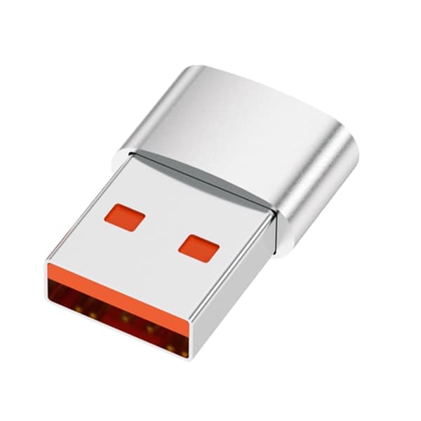 Type C - USB 3.1 -sovitin lataussovitin kätevään latausliitäntään Silver Type C to USB male