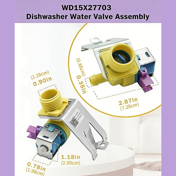WD15X27703 Vattenventilmontering Diskmaskin Vatteninloppsreglerventiler Hållbar
