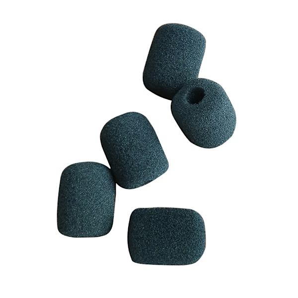 5 st svarta mikrofonheadset-skumgummi-vindskydd - mikrofonöverdrag