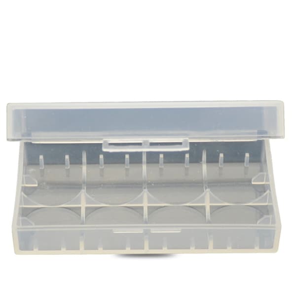 Bærbar batterioppbevaringsboks for 18650 /26650 celler, etuiholder med klart lokk og solid konstruksjon null - 2 sections 18650
