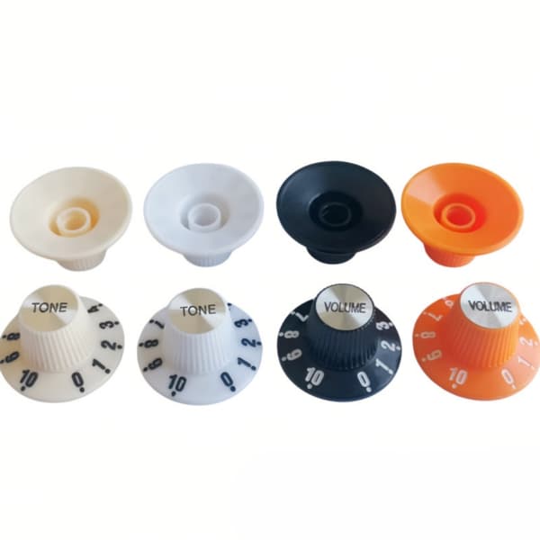 ABS-plast effektknapp med metalltoppinnlegg for gitarpedaler og synthesizere 1 - TONE
