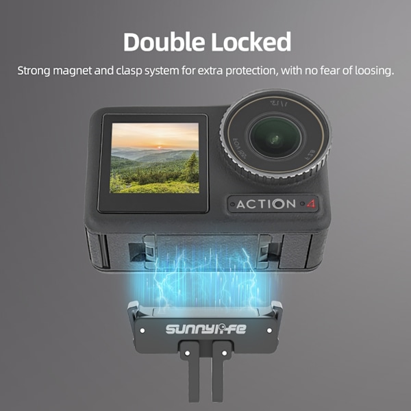 Magnetisk Snabbkoppling Adapter för Action 4/3/2 Actionkamera Förlängning
