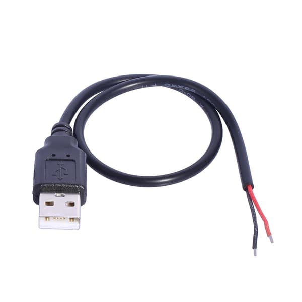 USB Strømkabel USB Han til 2-Pin Bare Ledning Åben Ende Strømkabel til LED Ventilator Kamera Tilbehør Female head