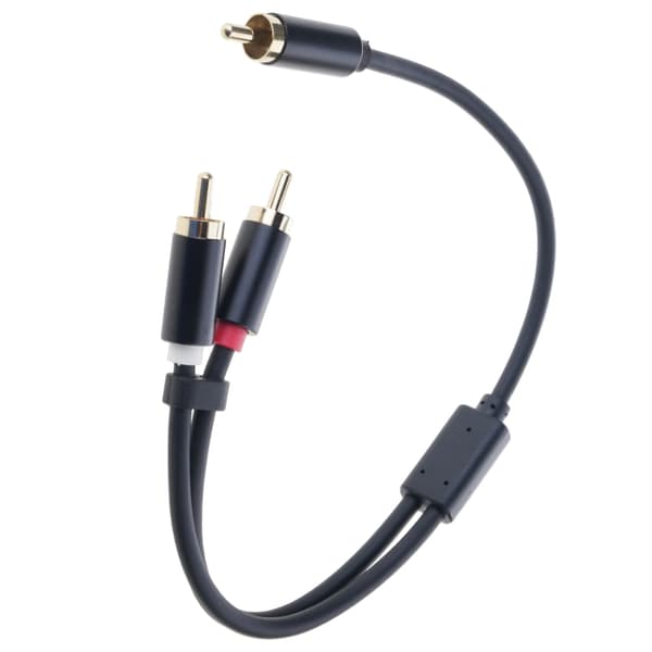 30 cm 2RCA Splitterkabel Nylonflettet Lyd Y-adapter til Lydkabel 30 cm 1 pack - Revol ution