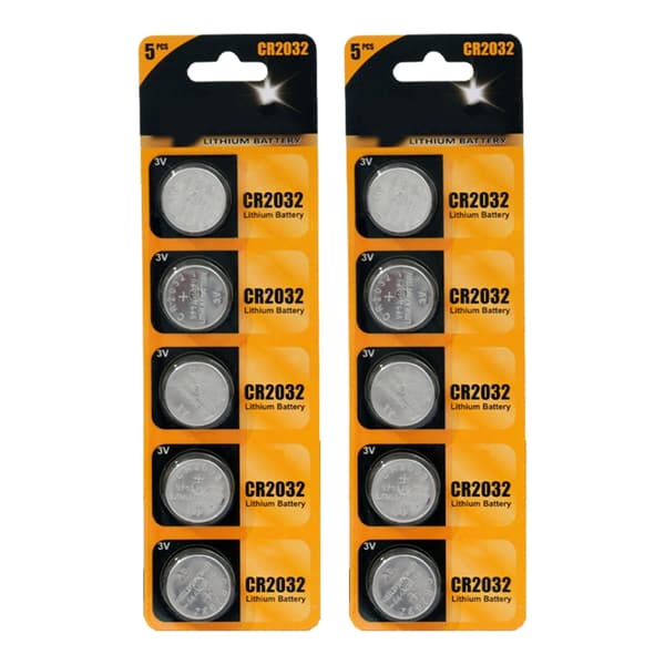 5/10 stk. CR2032 knappcellebatterier 3V litium for langvarig bruk i elektronikk 5 capsules