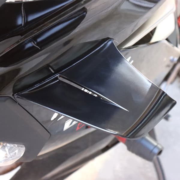 Spoiler Aerodynamisk Vinge Motorcykel Tilbehør Sidekåbe Winglets Vindvinge Glossy black
