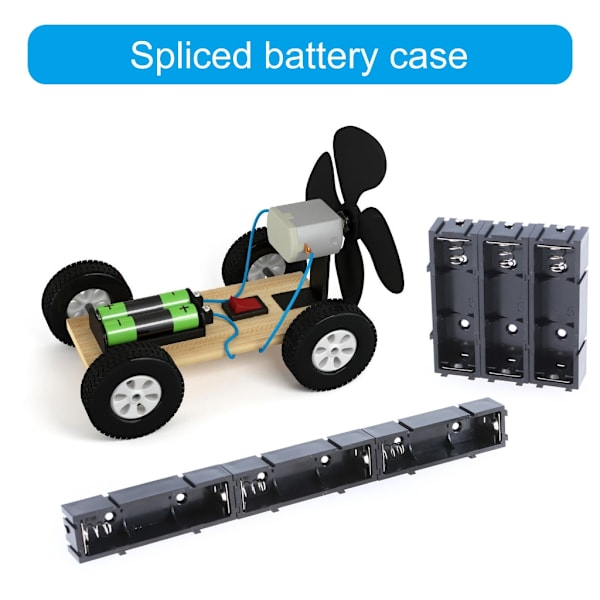 Låsbar LR6 AA Batterifodral Förvaring Låda för Projekt och Utbildning