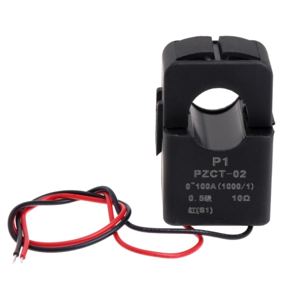 AC 0-100A PZCT-02 delad spole för 100A Amp energimätare Mini Clip-on Compact