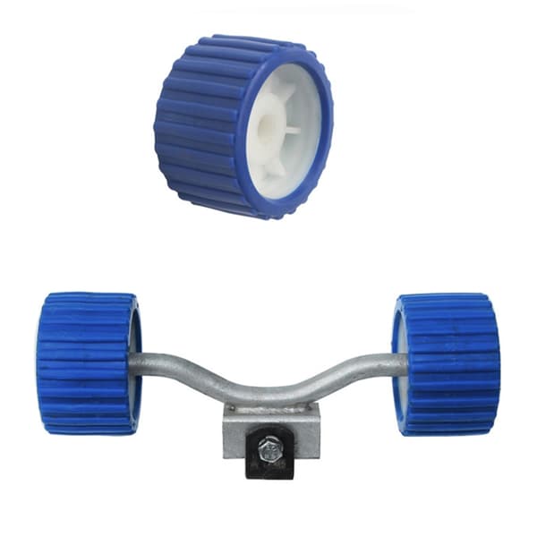 Bådtrailer Rulle Polymer og Stålkonstruktion til Jævn Bådlæsning Shaft and 2 rollers 