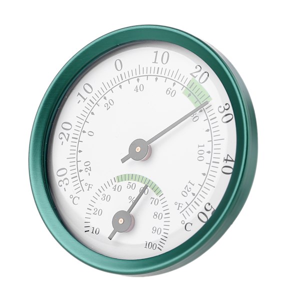 Mini Inomhus Termometer Hygrometer Analog 2 i 1 Temperatur Luftfuktighetsmätare Mätare för Hem Rum Utomhus Kontor Rund