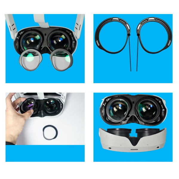 Receptfria magnetiska glasögonlinsram för Pico 4 Virtual Reality-glasögon