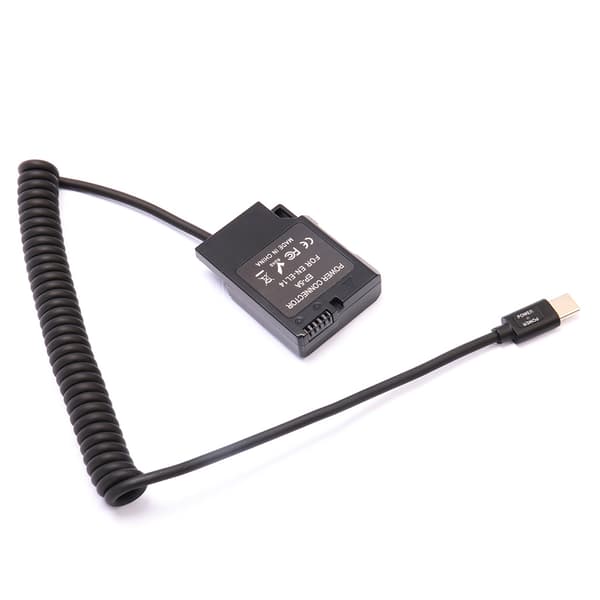 Typ-C USB till EN-EL14 Dummy Batteri Strömadapter för D3100