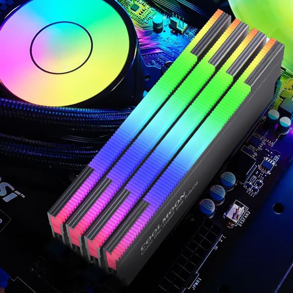 Programmerbar ARGB LED Minnekjølevifte DDR4 DDR5 Stasjonær Bærbar Heatsink Gray