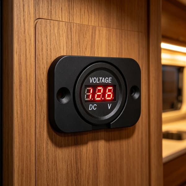Universal 12V 24V LED Digital Spændingspanel Digital Voltmeter Til Bil Og Autocampere Red