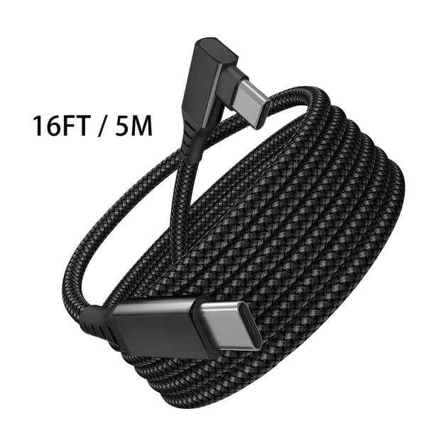 VR-linkkabel hurtigopladning til Oculus Quest 2 højhastighedsdatatransmissionslinje 5 Gbps data VR-headset USB C null - USB to Type-c black5M