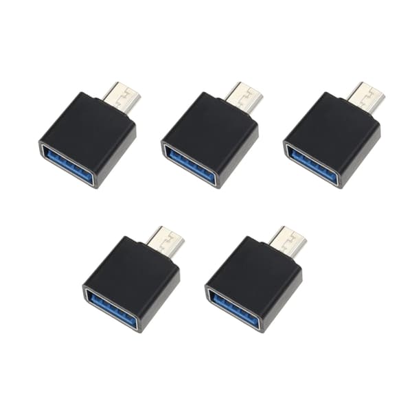 5st Höghastighets USB till Typ C Adapter Säkerställer Effektiv Laddning Och Överföring Black - Micro interface