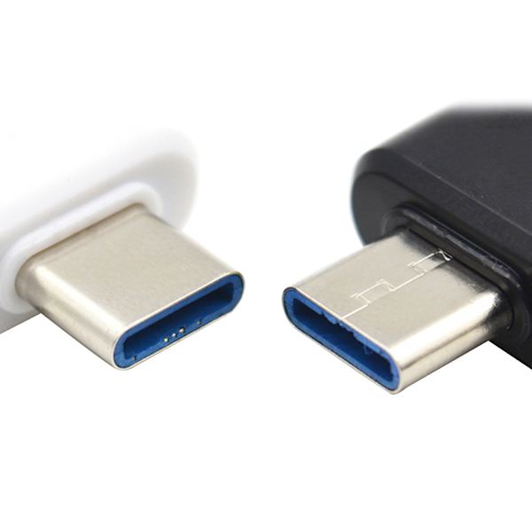 2 stk. Universal USB til Type-C Adapter Mikrofon Hovedtelefon Jack Splittere til Multi-model Mobiltelefon White