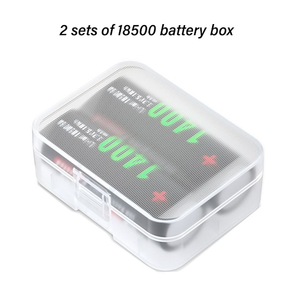 Durability18500 Batterifodral, Bärbar Hårt Plastfodral Damm- & Fuktsäkert Förvaringslåda för 18500 Batteri Utomhusbruk