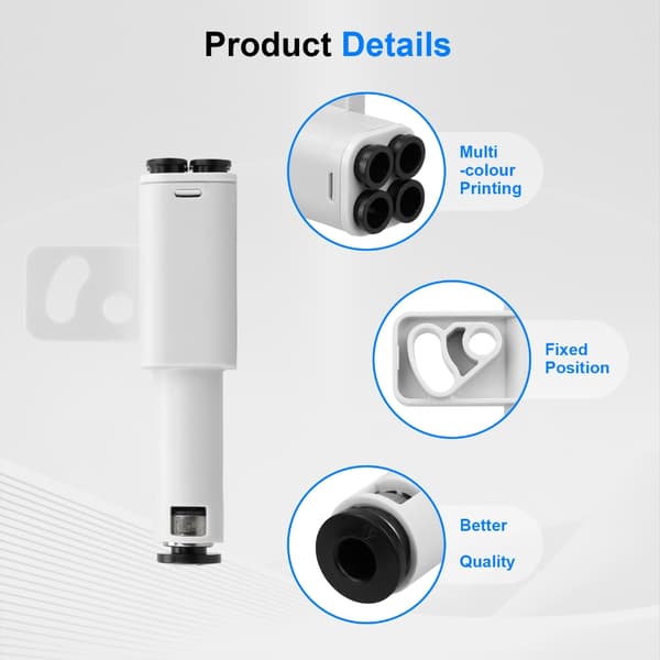 3D-skriverdel 4-i-1 PTFE-adapter Materialrør Utvidelsesportkobling