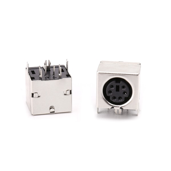 10 st Mini 6-stifts Din-uttag PS-2 Honkontakt PCB-lödkontakt PC