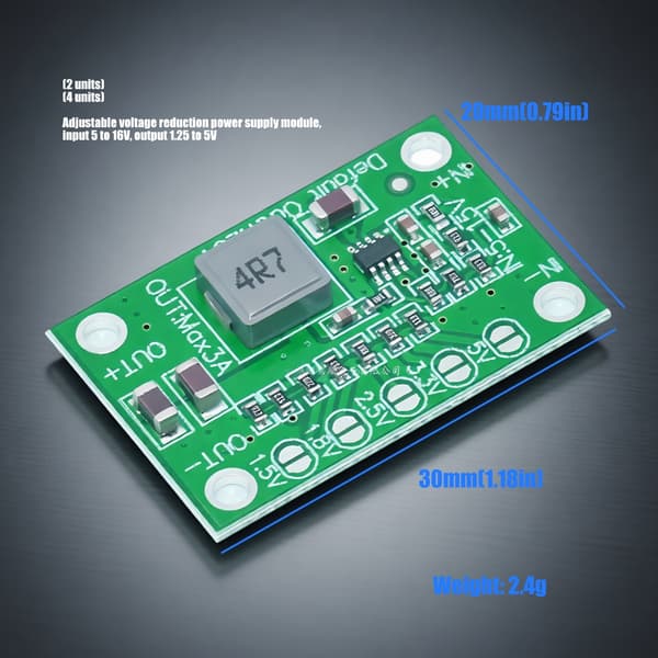 Højtydende bucking-modul 1,25V-5V med flere udgange til industriel anvendelse 4pcs