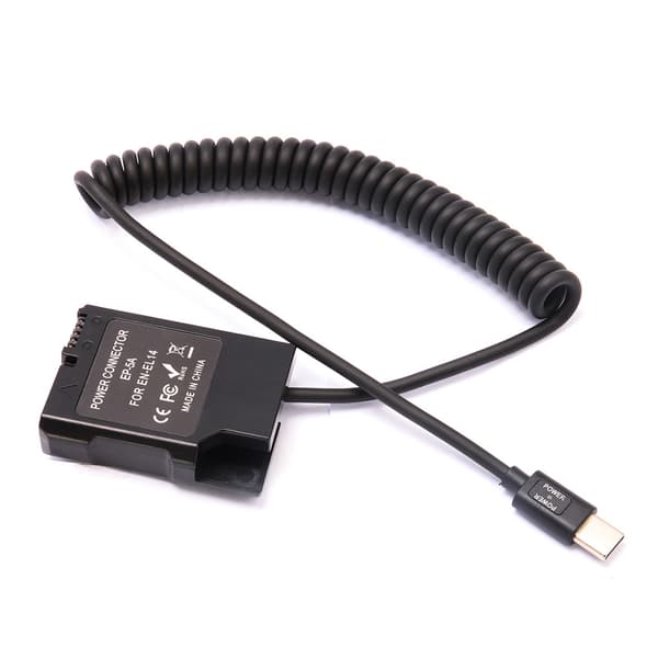 Typ-C USB till EN-EL14 Dummy Batteri Strömadapter för D3100