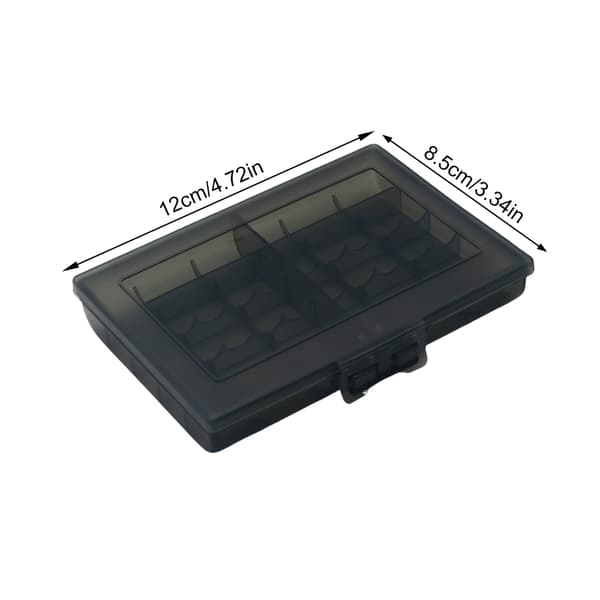 PP Plast Batteriförvaringslåda Plastförvaringslåda för 2A 3A Batterier Black