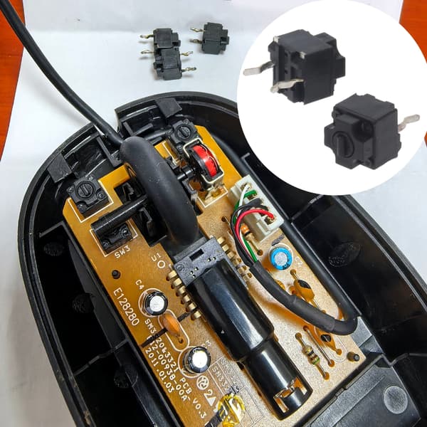 10 st Fyrkantig Mus MicroSwitch EVQP0K07KBB4 Mus MicroButton