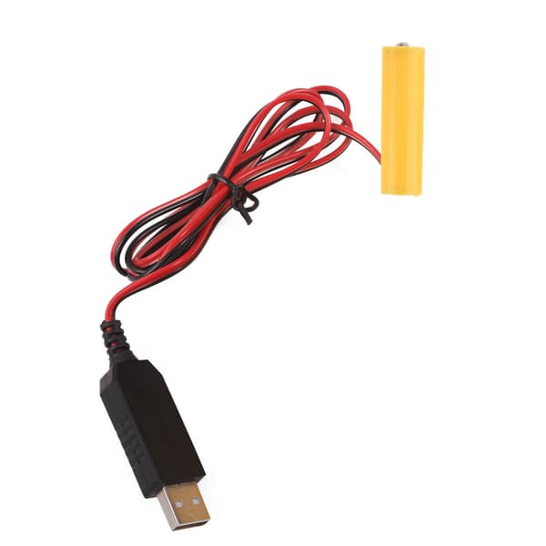 1 sæt USB 5V til 4,5V 2A dummy batteri strømkabel erstatning for 3x 1,5V LR6 2A 2m