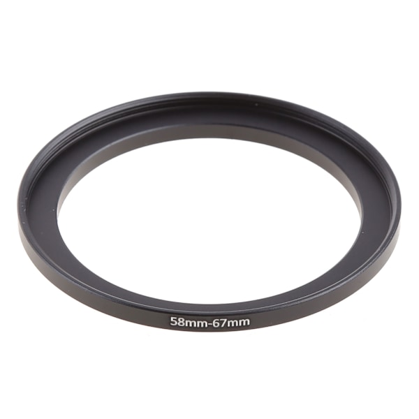 Metallkameraobjektivfilterringadapter Steg upp ring Steg ner ring för Nikon för Olympus DSLR-kamera, svart