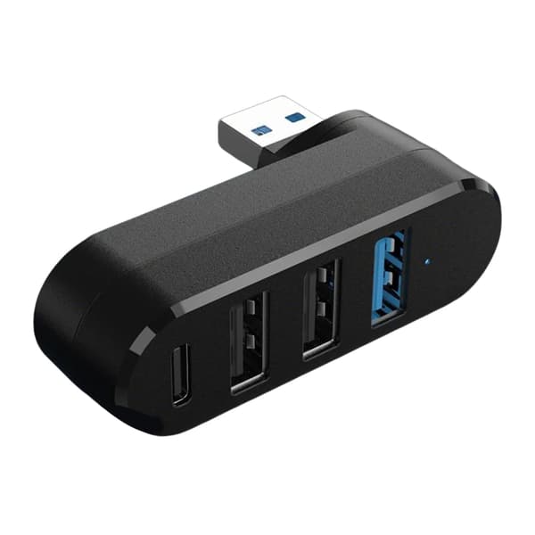 180° Roterbar 4 Port USB 3.0 2.0 Hub USB C Höghastighetsdataöverföring Hårddisk White