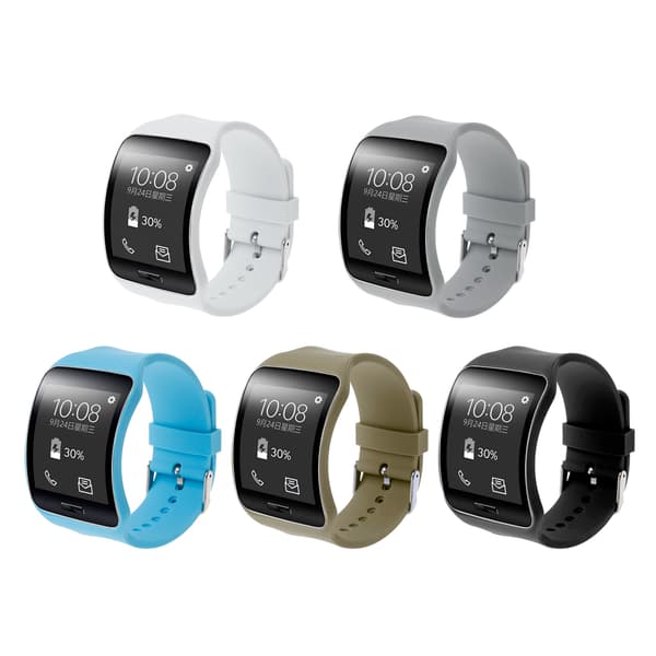 Silikone armbåndsrem erstatning til SM-R750 til Smartwatch White